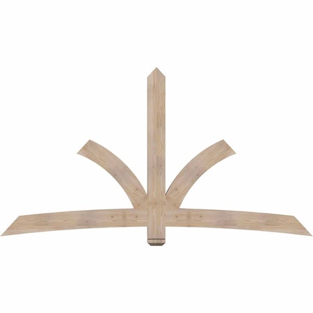 Ekena Millwork Davenport Smooth Timber Gable Bracket, Douglas Fir, 96"W x 52"H x 3 1/2"D x 5 1/2"F, 13/12 Pitch GBW096X52X0406DAV00SDF